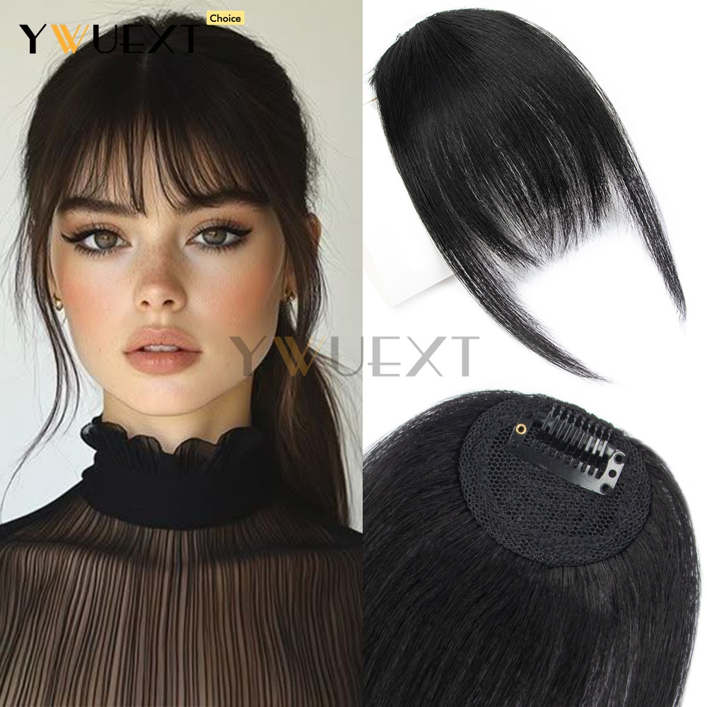 Women Accessories Clearance - Klipsli Gerçek Saç Kakül Düz Saç