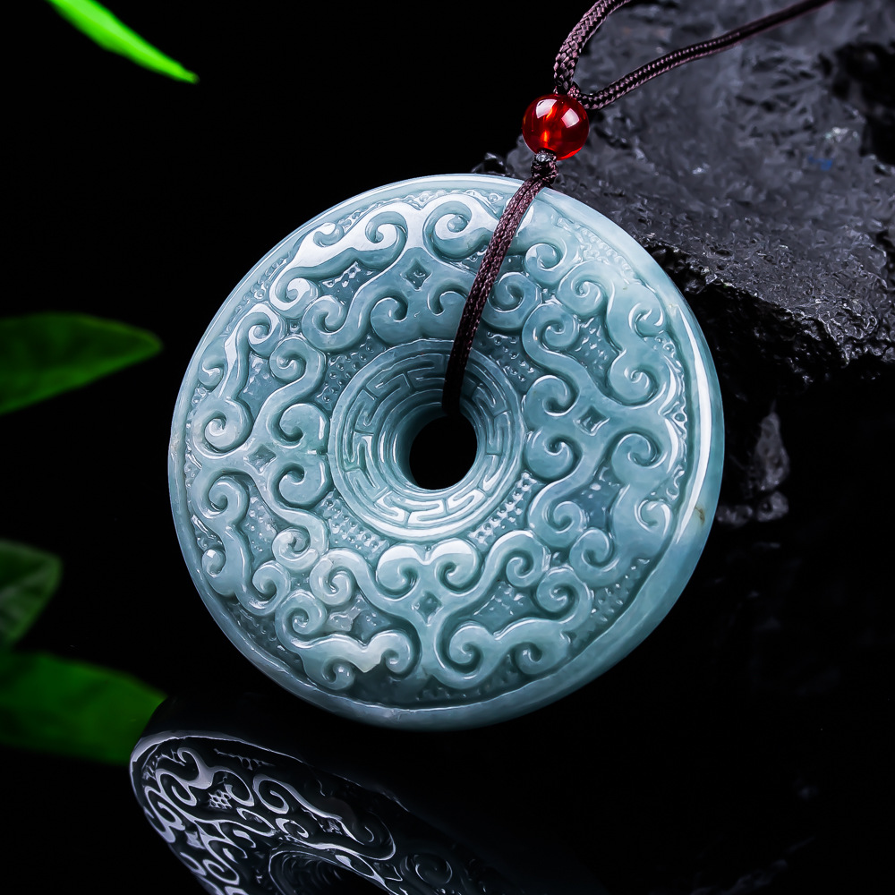 Women'S Accessories And Jewelry - Doğal Birmanya Jadeit Çiçek Kolye Kolye