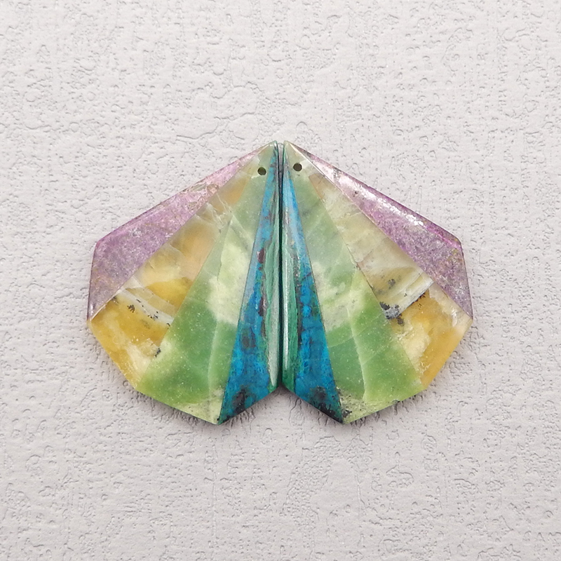 Women'S African Accessories - Doğal Taş Chrysocolla, Serpantin, Sarı Opal