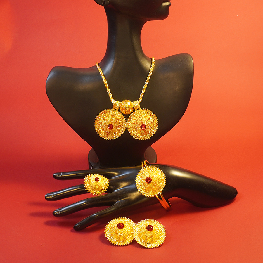 Women'S African Accessories - 9999 altın modaya uygun Etiyopya küpeleri,