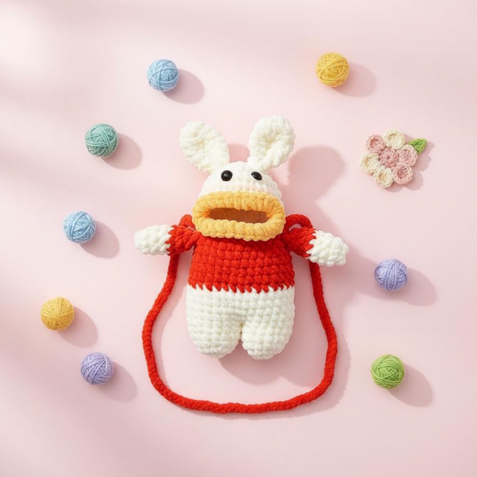 Women Accessories Bag - Tığ İşi Kurbağa Telefon Çantası El