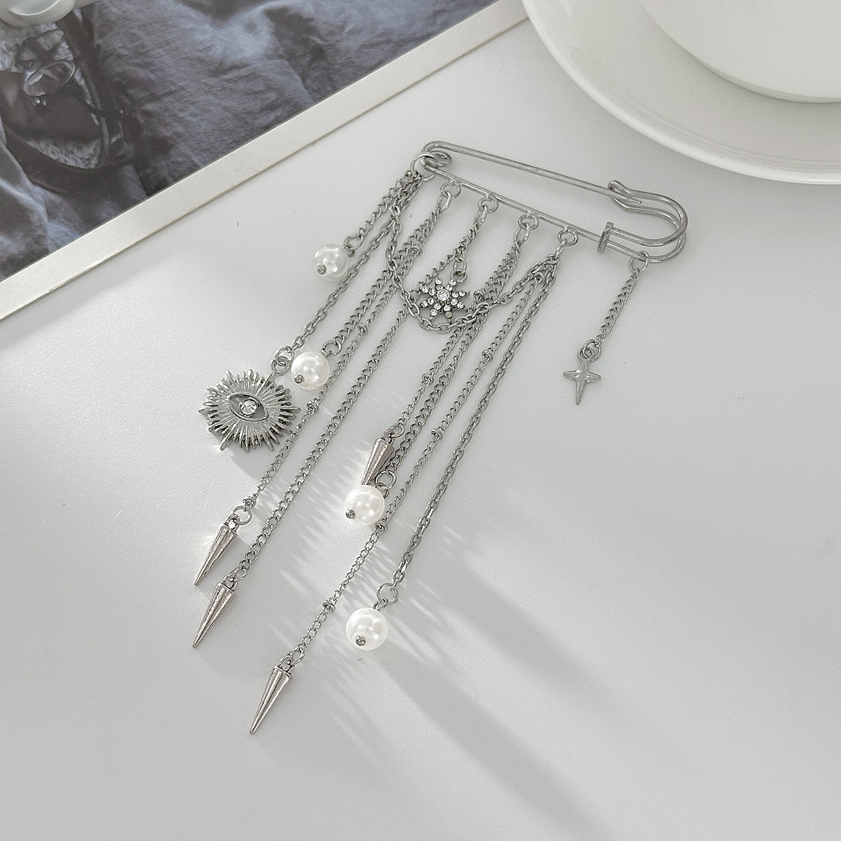 İmitasyon İnci Broş Zarif Perç - Women'S Accessories For Formal Wear incelemesi ve fiyatı