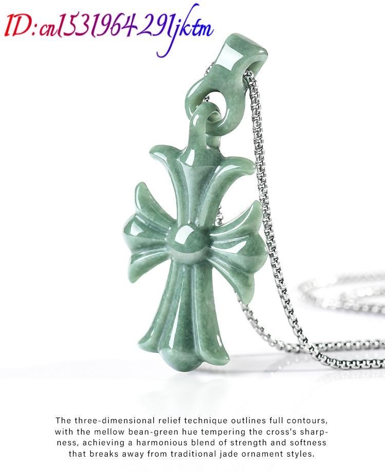 Doğal Birman Yeşim Taşı Haç Ko - Women'S Accessories And Jewelry incelemesi ve fiyatı