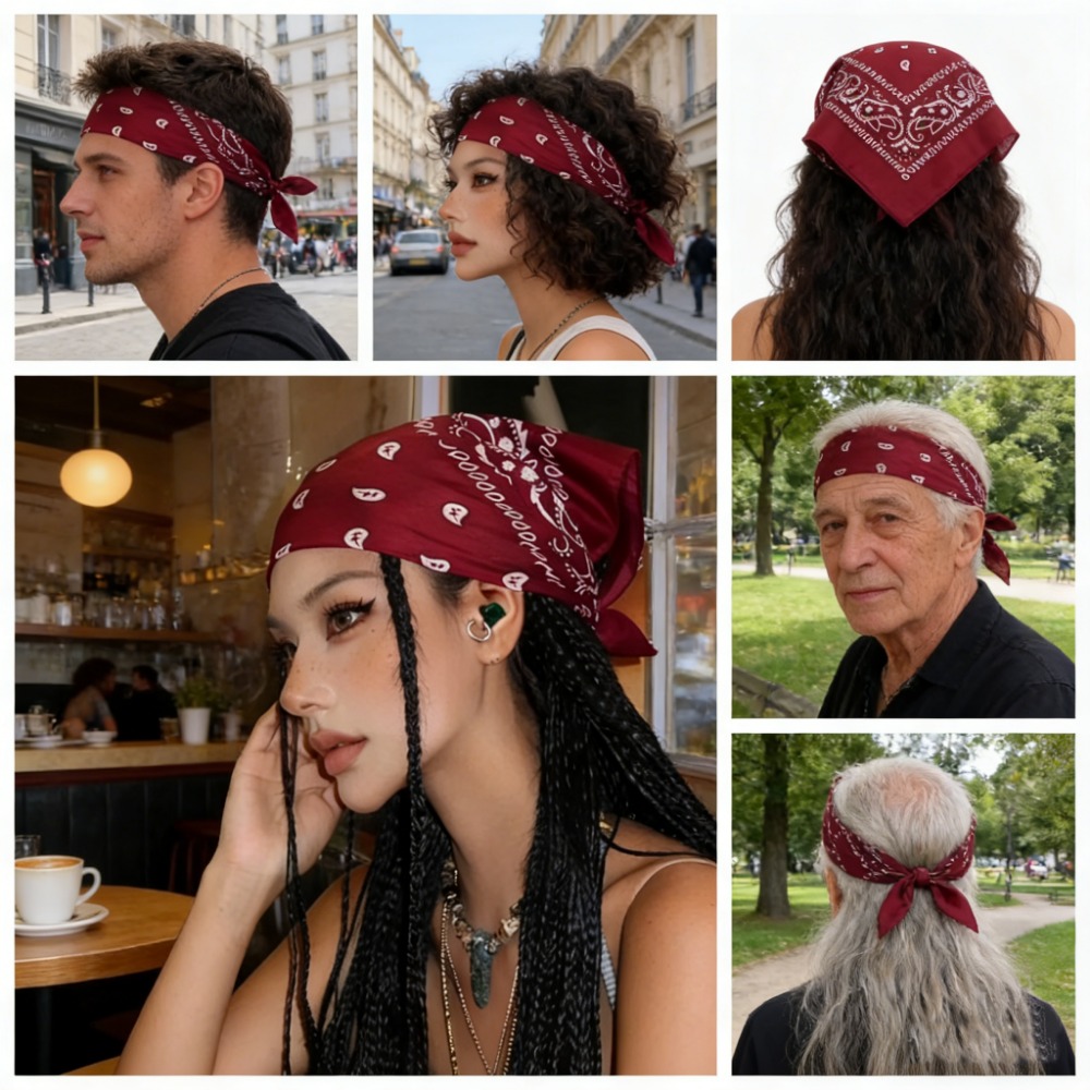 Retro Şarap Kırmızı Kare Banda - Women'S Accessories Go Outdoors incelemesi ve fiyatı